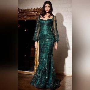 Brand New Ladivine by Cinderella Divine Women's Size 18 Emerald Green Dress Maxi